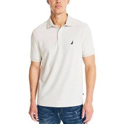 Nautica Sustainably Crafted Classic Fit Deck Polo Shirt - Oatmeal Heather