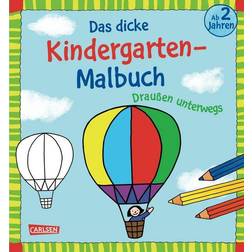 Carlsen Das dicke Kindergarten-Malbuch: Draußen unterwegs