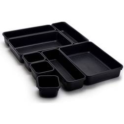 Masirs Interlocking Drawer Organizer Bins Durable Plastic Storage Box