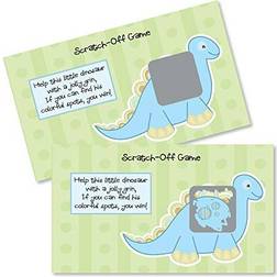 Big Dot of Happiness Baby Boy Dinosaur Baby Shower Birthday Party Game Scratch Cards 22 Count