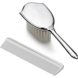 Girls Plain Sterling Brush Comb Set