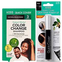 Quick Cover Natural Black Herbal Color Change Shampoo 3
