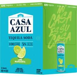 Casa Azul Lime Margarita Tequila Soda 12fl oz 24