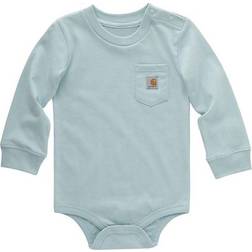 Carhartt Baby's CA5001 Long-Sleeve Pocket Bodysuit - Pastel Turquoise