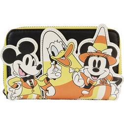 Loungefly disney mickey & friends candy corn zip around wallet wdwa2650