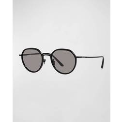 Giorgio Armani Phantos Round Metal MATTE BLACK