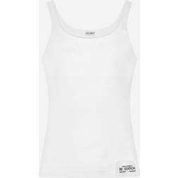 Dolce & Gabbana Fine-rib cotton singlet optical_white