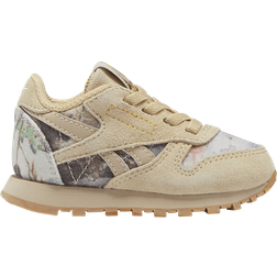 Reebok Kid's National Geographic X Classics Leather Animal Print - Utility Beige/Parchment/Soft Camel