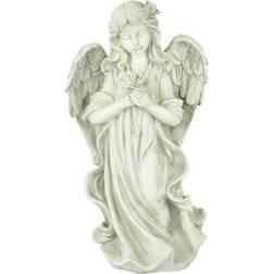 Northlight 17" Peaceful Angel Holding a Rose Outdoor Garden Statue