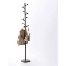 Yamazaki White/ Brown Coat Clothes Rack