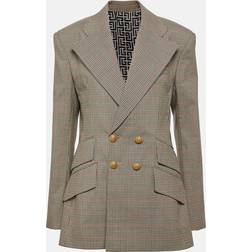 Balmain Checked blazer beige