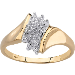 PalmBeach Accent Cluster Ring - Gold/Silver/Diamond