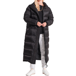 Superdry Long Code Down Quilted Coat - Black