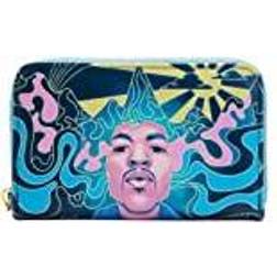 Loungefly Hendrix Psychedelic Landscape Glow-in-the-Dark Zip-Around Wallet - red