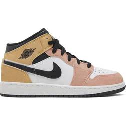 Nike Air Jordan 1 Mid SE GS - Magic Ember/White/Black/Sundial