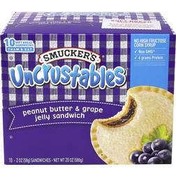 Smuckers Uncrustables Peanut Butter and Grape Sandwiche 20.5oz 10 2