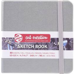 Talens Art Creation Sketchbook Shiny Silver 12x12cm 140g 80 sheets
