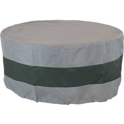 Sunnydaze Decor Round 2-Tone Outdoor Fire Pit Cover Gray/Green Stripe 60-Inch