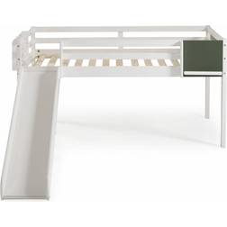 Naomi Home Cindy Low Loft Bed with Fun Slide 79x41"