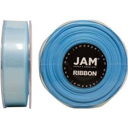 Jam Paper Double Faced Satin Ribbon 7/8 In x 25 Yds 1/Pack Light Blue