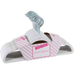 Simplify Kids 25 Pack Velvet Hangers Blush 0.15"x13.78"x8.07"