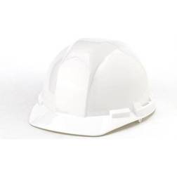 Mutual Industries Type II ANSI Class 6-Point Ratchet Suspension Short Brim Hard HatWhite