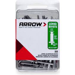 Arrow 3/16 D X Long Rivets Silver 50