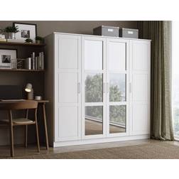 Bed Bath & Beyond Palace Imports Cosmo 4-Door White Wardrobe 74.2x72"