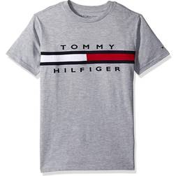 Tommy Hilfiger Big Boy's Flag Graphic Print T-shirt - Grey Heather