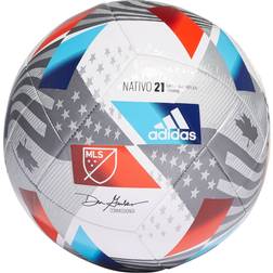 Adidas MLS Training Soccer Ball - White/Iron Metallic/Silver Metallic/Pantone