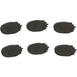 Zeckos Brown Cast Iron Animal Tracks Bear Foot Cabinet Knob Set of 6