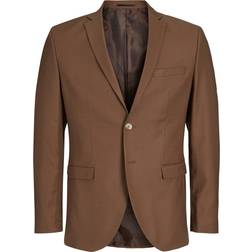 Jack & Jones Solaris Super Slim Fit Blazer - Brown/Emperor