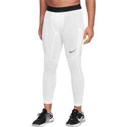 Nike Men's Pro Dri-FIT 3/4-Length Fitness Tights in White, FB7950-100 White