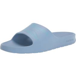 Lacoste Men's Croco Slide Sandal, Light Blue