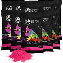 Chameleon Colors Color Powder, Vibrant Pink Holi Color, 10 Pounds 1 Pound per Packet Pack of 10