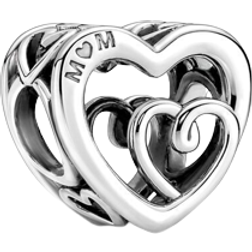 Pandora Entwined Infinite Hearts Charm - Silver