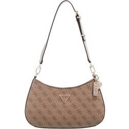 Guess Noelle 4G Logo Shoulder Bag - Multi/Beige