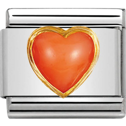 Nomination Composable Classic Link Heart Charm - Silver/Gold/Pink