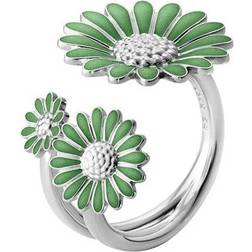 Georg Jensen Daisy Call Ring - Silver/Green