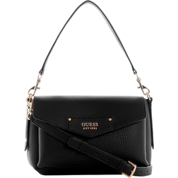 Guess Eco Brenton Flap Shoulder Bag - Black