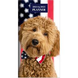 TF Publishing 2024-2025 USA Doodle Dog Monthly Pocket Planner