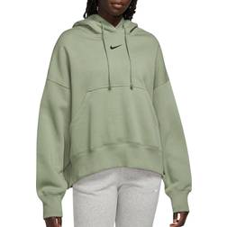 Nike Women's Sportswear Phoenix Fleece Over-Oversized Pullover Hoodie - Oil Green/Black