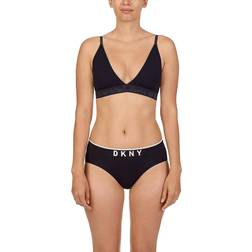 DKNY Seamless Litewear Rib Bralette Bra - Black