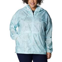 Columbia Women's Alpine Chill Windbreaker Plus Size Jacket - Icy Morn Leafy Lines