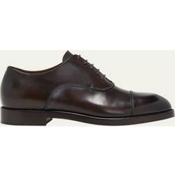 Zegna Z Lux Lace Up Dress Shoes Dark Brown