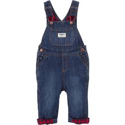 OshKosh Baby Buffalo Plaid-Lined Overalls - Nashville Wash