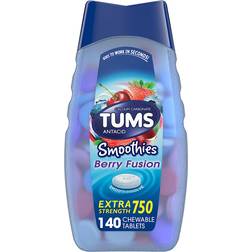 Tums Smoothies Extra Strength Antacid Tablets Berry Fusion 140