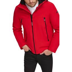 Calvin Klein Men's Sherpa Lined Hooded Soft Shell Jacket, True Red