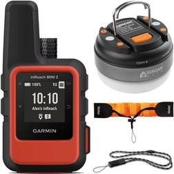 Garmin inReach Mini 2 Portable Satellite GPS Navigator Flame Red W/ Accessory Bundle