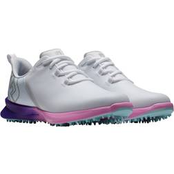 FootJoy Fuel Sport Spikeless Womens Golf Shoes, White/Purpl/Pnk